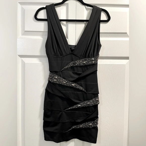 Bodycon Studded Mini Dress - Picture 2 of 8